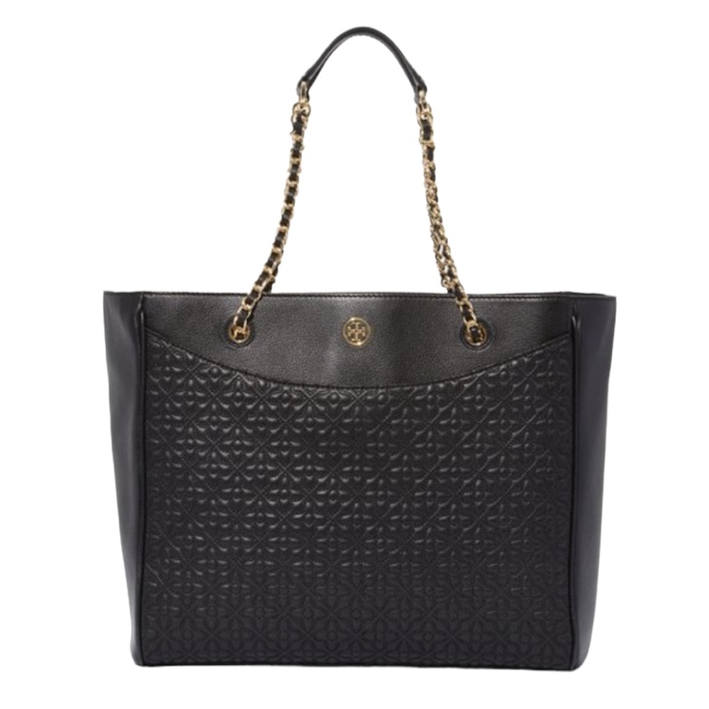 Tory Burch Black Quilted Leather Bryant East West Tote 👜
